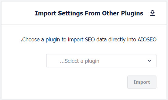 Import SEO data section from an old add-on to the new All In One SEO add-on