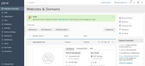 واجهة المستخدم للوحة التحكم باستضافة الويب Plesk التي تعد من أقوى بدائل cPanel