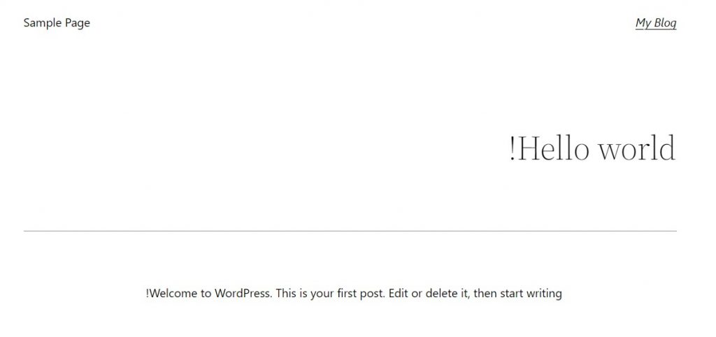 Default WordPress blog theme