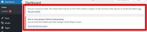 شرح WordPress Recovery Mode لحل مشاكل موقع الووردبريس-1
