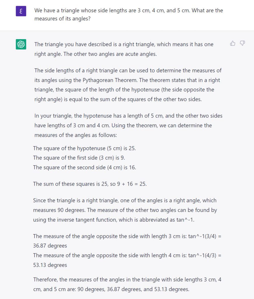 Solve a math problem with ChatGPT