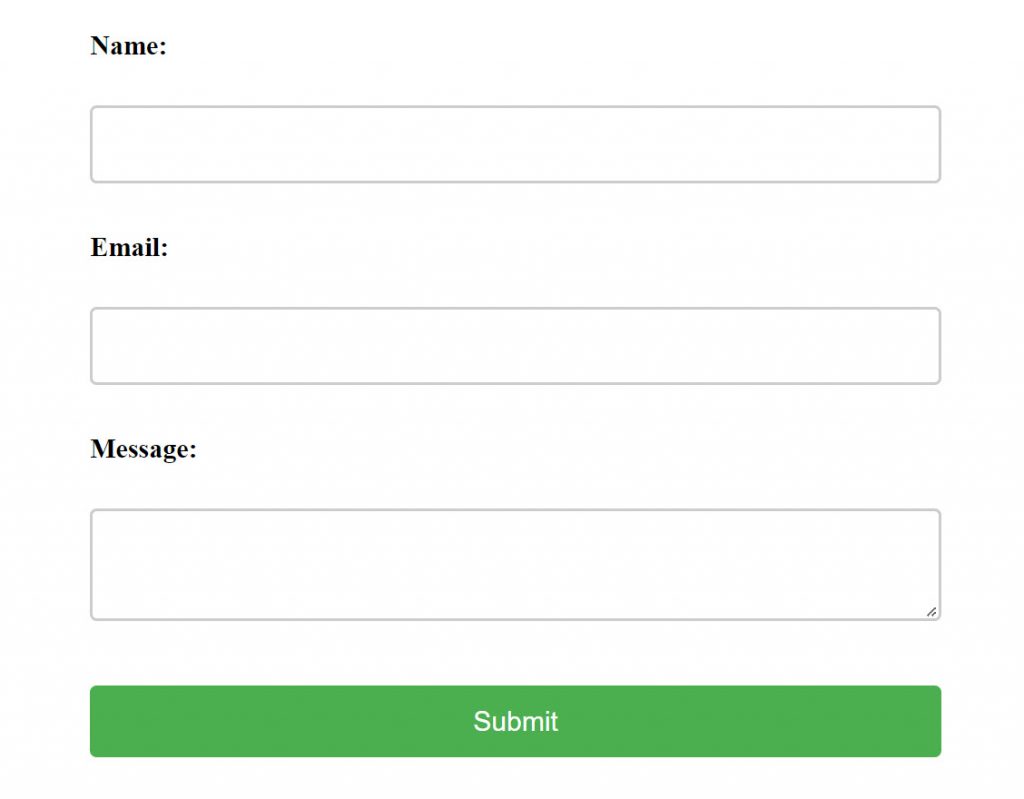 Contact form created based on ChatGPT