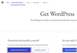 تحميل ملفات الووردبريس الآمنة من الموقع الرسمي لاستخدامها في عملية تأمين الووردبريس