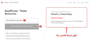 طريقة استخدام أداة WP Theme Detector by Satori لمعرفة اسم قالب الووردبريس المستخدم في أي موقع