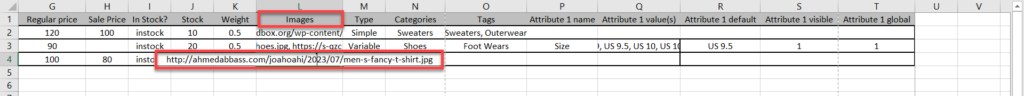 04 - Write a link to the product image in the Excel file for the products