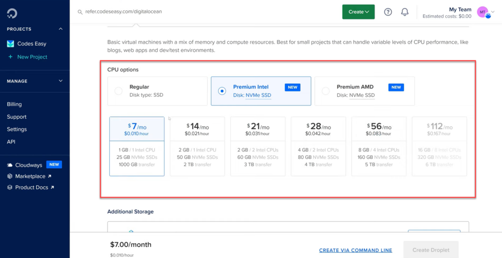 06- Determine Digital Ocean hosting server resources