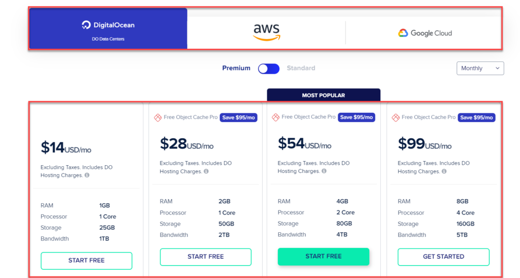 11- Determine the appropriate hosting plan on the Cloudways website