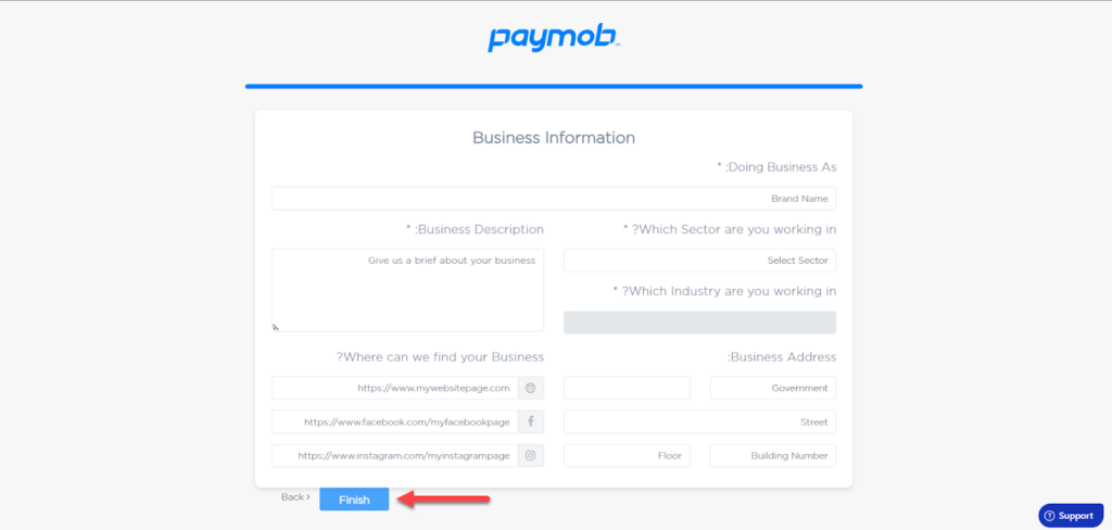 09 - كتابة تفاصيل متجرك الإلكتروني على بوابة الدفع Paymob