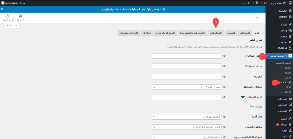 17- ضبط المدفوعات على منصة ووكومرس Woocommerce  