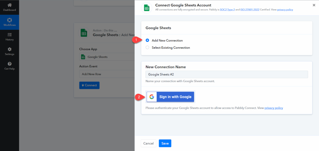 الاتصال بين حساب Google مع أداة Paddle
