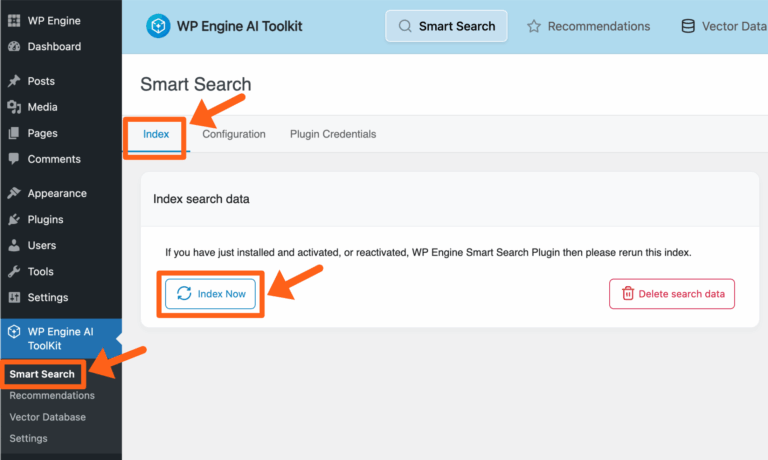 التحكم بإعدادات الأداة من خلال قسم Smart Search