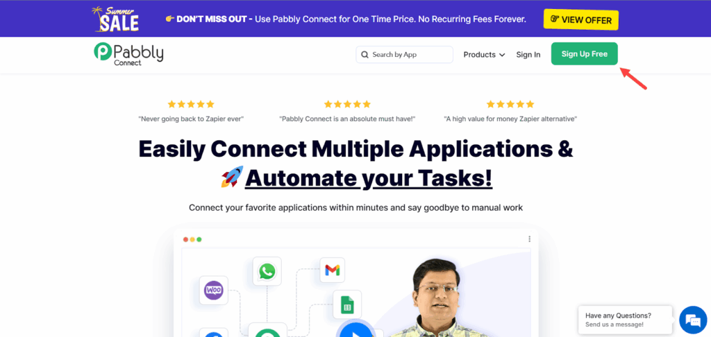 موقع أداة Pabbly Connect الرسمي